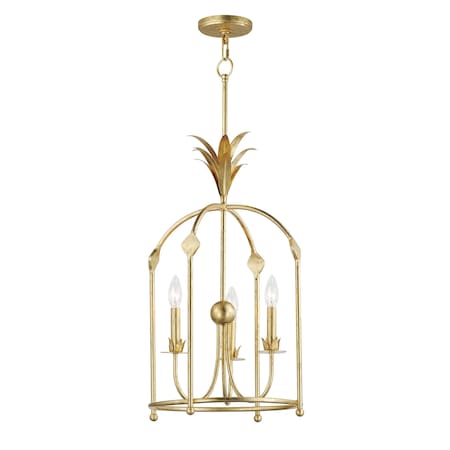 Maxim Lighting Paloma 3-Light Foyer Pendant, Gold Leaf 2884GL
